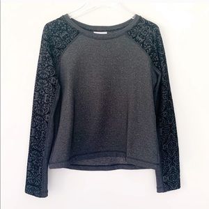 NWT CALIA by Carrie Underwood Velvet Pieced Pullover